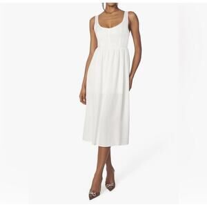 We Wore What Corset Scoop Neck Dress - Whisper White Size XS